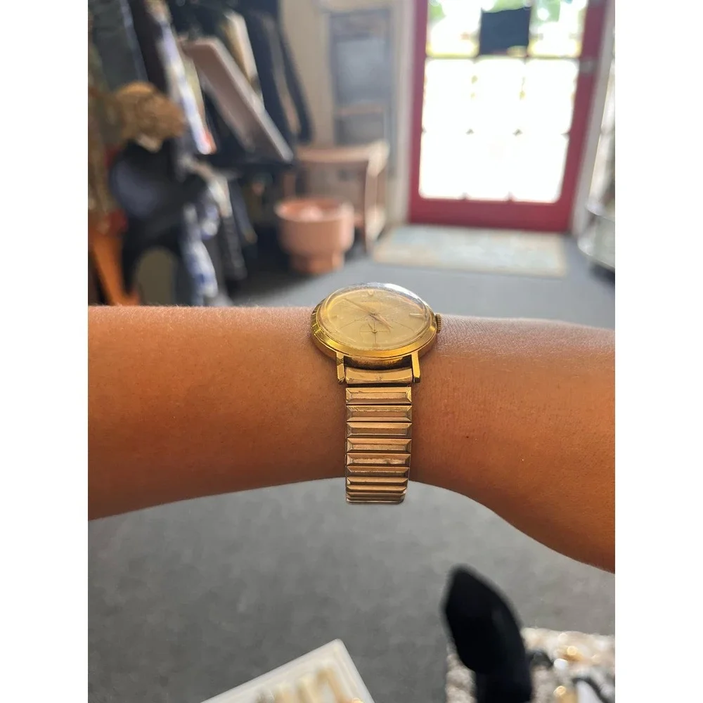 Vintage 1960s Benrus Mens Swiss Made 17Jwl Gold Watch (Stretch)